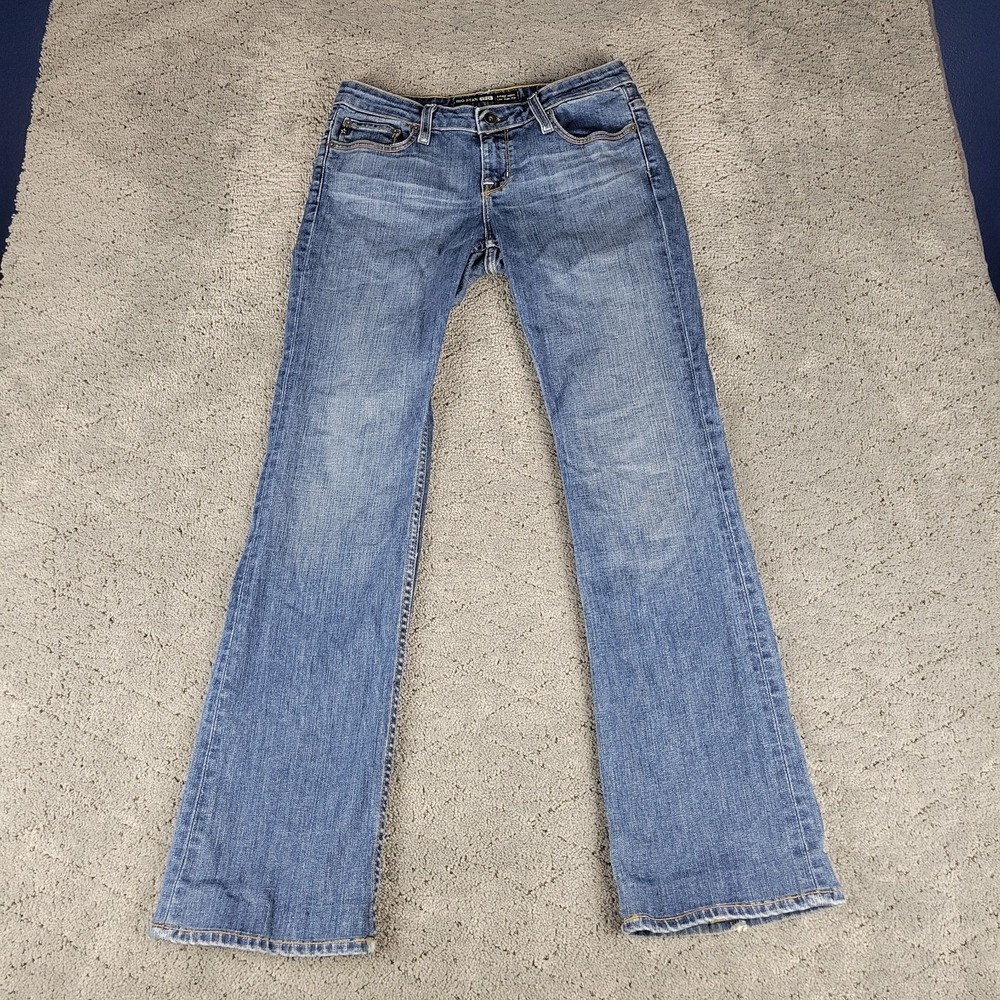 Big Star Jeans Womens 28L Long Remy Boot Low Rise Fit Flap Pocket Whisker Denim